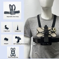Support de poitrine universel 6 en 1 pour téléphone, harnais réglable pour vlog, cyclisme, randonnée, caméra d'action en extérieur