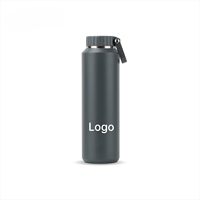 Bouteille d'eau isotherme de qualité alimentaire avec poignée, anti-fuite, réutilisable, pour pique-nique, conduite, sports de plein air, voyage