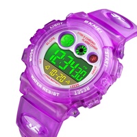 Jam Tangan anak laki-laki dan perempuan, Jam Tangan Digital olahraga Led warna-warni tahan air 5ATM Natal 1451 1547