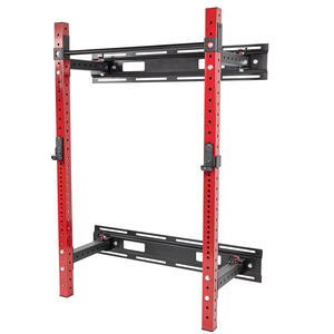 Multi Fitness Squat Rack <span class=keywords><strong>Jaula</strong></span> <span class=keywords><strong>de</strong></span> <span class=keywords><strong>potencia</strong></span> <span class=keywords><strong>plegable</strong></span> montada en la pared para entrenamiento <span class=keywords><strong>de</strong></span> fuerza - Product Image 1