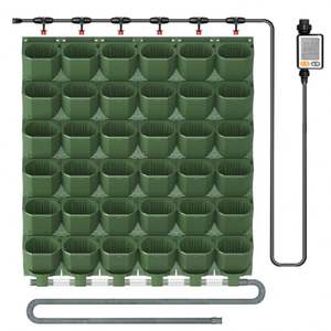 Juego completo de macetas de plástico de pared de jardín vertical de autorriego Naturix para un <span class=keywords><strong>metro</strong></span> cuadrado para uso doméstico al aire libre o centro comercial - Product Image 1