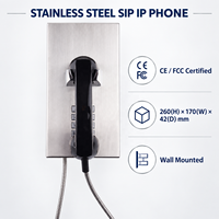 Téléphone réseau SIP IP pour détenus en établissement pénitentiaire, avec combiné blindé en acier brossé à 12 touches, certifié CE FCC