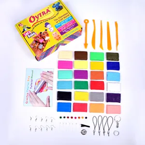 OEM 24 Colors Polymer Clay Kit Non-Toxic Modeling Oven Bake Clay for Earring Jewelry Making Beginner Kids