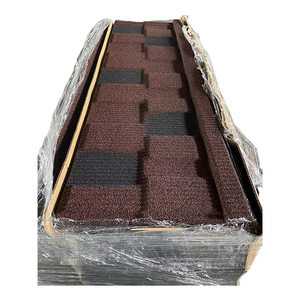 Meilleur <span class=keywords><strong>prix</strong></span> Bardeaux d'asphalte modernes de couleur de bloc <span class=keywords><strong>Toit</strong></span> en métal enduit de pierre imperméable pour maison africaine Temple 50 ans de garantie - Product Image 1