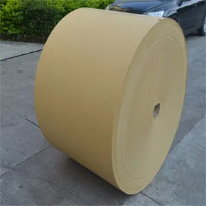 High quality virgin wood pulp food grade unbleached MG kraft paper jumbo roll paper sheet pe coated paper