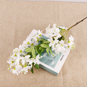 Fleurs artificielles de Murraya Paniculata blanches parfumées, branche unique, décoration d'intérieur, arrangement floral en soie plastique - Product Image 3