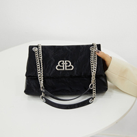 Sac de soirée de luxe en cuir PU froissé pour femme, pochette bandoulière - Logo personnalisé disponible