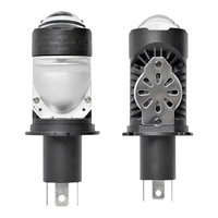 Projecteur WEIRUI à LED H4 pour moto et voiture, 100W 12V, haute puissance, faisceau Hi/Lo super lumineux, Plug & Play, avec dissipateur thermique