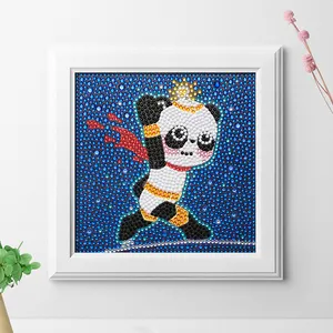 Kits de peinture au diamant personnalisé pour enfants, Kit de peinture au diamant Animal peinture au diamant Panda Art pour enfants, décoration de la maison