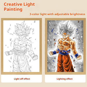 Kotak bayangan LED karakter Anime lukisan bersinar seni Drag0n Ball Goku untuk penggemar Manga - Product Image 5