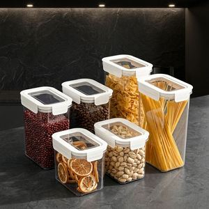 Bulk Supply Transparent Plastic Sealed Canisters Food Grade Thick <b>Storage</b> <b>Boxes</b> Eco-Friendly <b>Stackable</b> Kitchen Cereal Snack - Product Image 1