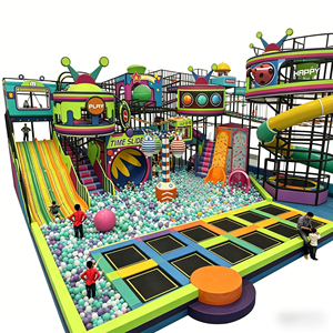 Solution tout-en-un : équipement de terrain de jeu intérieur coloré sur <span class=keywords><strong>le</strong></span> thème de la science-fiction pour enfants, grand centre de jeux souple avec toboggans, zones d'escalade et piscine à balles - Product Image 4