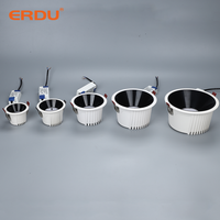 ERDU 12w 20w 30w Downlight encastré COB LED, Downlight LED encastré haute puissance pour villa, Spot COB, Projecteur LED encastré