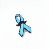 Accessoires vestimentaires en gros avec ruban bleu, broche, badge, badge créatif et simple pour barbe.