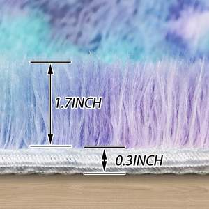 Petit <span class=keywords><strong>tapis</strong></span> <span class=keywords><strong>en</strong></span> fourrure <span class=keywords><strong>arc</strong></span>-<span class=keywords><strong>en</strong></span>-<span class=keywords><strong>ciel</strong></span> violet, <span class=keywords><strong>tapis</strong></span> coloré tie-dye, doux et moelleux, rose, pour la chambre des filles, la salle de jeux pour bébés, <span class=keywords><strong>tapis</strong></span> de sol pour la maison - Product Image 4