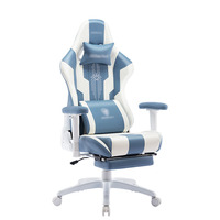 Chaise de bureau pivotante de haute qualité, au design élégant, avec dossier haut et repose-pieds, idéale pour le gaming