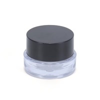 Botol Krim Plastik Transparan Mini Shangzhi, Tutup Hitam, Wadah Kosmetik Kosong, Ukuran Sampel, Pot Salep, Ukuran Perjalanan