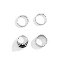 Gaovo 3-teiliges Herren-Ringset aus Edelstahl mit Verschiedenen Stilen und Schwarzem Onyx-Stein Vintage Stapelbare Ringe für Männer Täglicher Partyschmuck