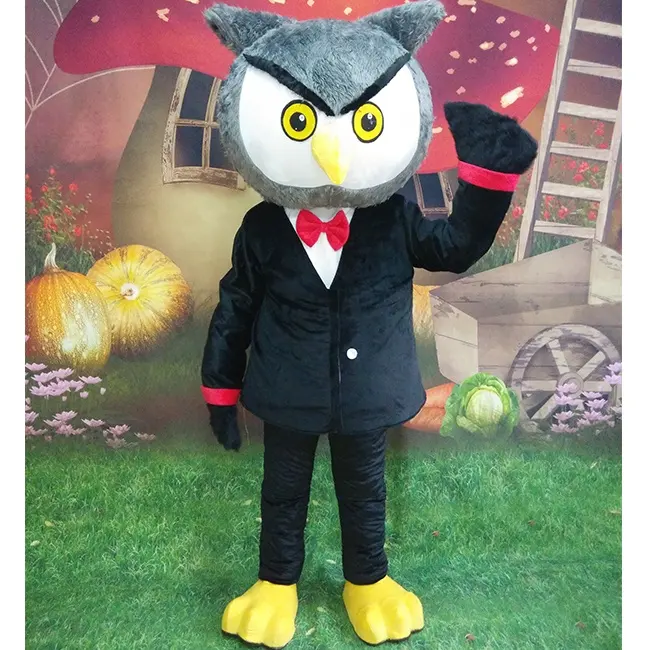 Funtoys customized cute cartoon Owl mascot costume cartoon black Owl mascot adult party costume