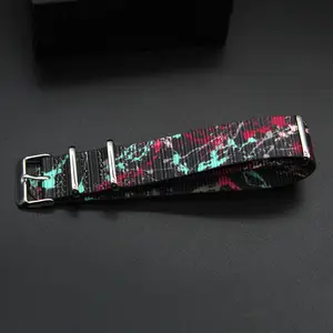 Unisex Changeable One Piece Watch Strap 20mm Custom Print Watch Band For Printing Graphic Watch