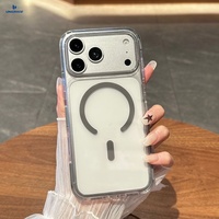 Coques transparentes anti-jaunissement pour iPhone 17, étuis transparents magnétiques anti-jaunissement pour iPhone 17 Pro Max, housses de téléphone élégantes