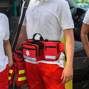 Sac de taille portable en tissu Oxford pour médicaments, trousse de premiers secours rouge pour sports de plein air, rangement ultraléger - Product Image 3