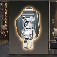Agence de vente en gros pour l'art décoratif éclairage à diodes électroluminescentes cristal porcelaine murale nature morte décoration de porche