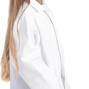 Putih uniseks cocok untuk anak-anak, seragam medis alami scrub anak-anak Lab Coat-kain lembut - Product Image 2