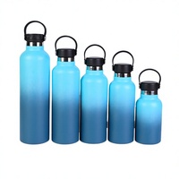 Botol Termos Vakum Isolasi Stainless Steel 304 dengan Pegangan, Logo Dapat Disesuaikan untuk Olahraga dan Aktivitas Luar Ruangan