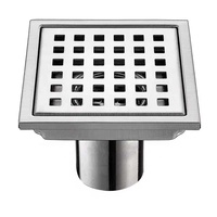 Siphon de sol carré en acier inoxydable SUS304 robuste, anti-odeur et anti-colmatage, pour salle de bain, cuisine, balcon