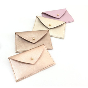 Wholesale custom PU leather coin <b>purses</b>, Korean style fresh and <b>cute</b> coin organizers, creative portable envelope pouches. - Product Image 4