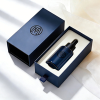 Flacon compte-gouttes en verre bleu dépoli à épaule plate de qualité supérieure pour sérum, huile essentielle pour cuticules, 10ml, 15ml, 20ml, 30ml – Vente en gros