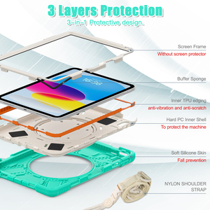 Custodia in silicone antiurto per iPad A16 10a generazione 10.9 pollici con cavalletto per bambini - Product Image 3