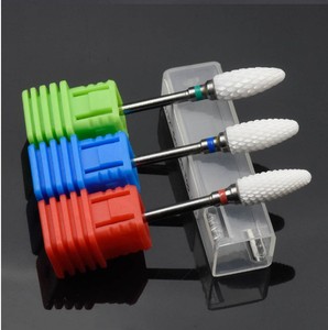Meilleure vente professionnelle blanc céramique ongles forets acier fraise électrique manucure Salon vernis accessoire Art outil M - Product Image 2