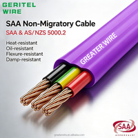 Certificat SAA AS/NZS 5000.2 1.5mm 2.5mm 4mm 6mm 2 Core 3 Core Flat Twin et fils de terre