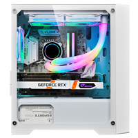 Boîtier de jeu SNOWMAN Compact ATX Mid-Tower avec verre trempé et design à haut débit d'air optimisé pour les jeux silencieux et VR Ready