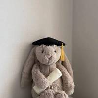 EZBABY s Shy Bonnie Rabbit Tiga Set Lengkap Boneka Penghibur Mainan Tahan Bulu Kue Ulang Tahun Telinga Panjang Kapas PP