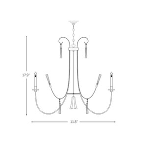 โคมไฟเพดานกลางแบบปรับความสูงได้ TianShen สไตล์อเมริกัน สีทองแดงทอง พร้อมหลอดไฟ LED ปรับความสว่างได้ ดีไซน์แบบเทียนสไตล์ฝรั่งเศส - Product Image 5