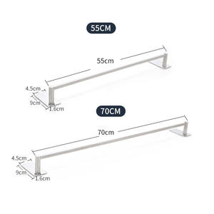 Vente en gros de <span class=keywords><strong>porte</strong></span>-serviettes de douche auto-adhésif moderne en acier inoxydable <span class=keywords><strong>sans</strong></span> perçage requis pour l'installation murale de salles de bain d'hôtel - Product Image 6