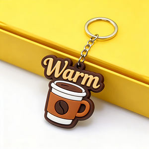 Fabricante mayorista de llaveros colgantes de PVC moldeados a medida en 3D, de polivinilo cloruro suave al tacto. - Product Image 1