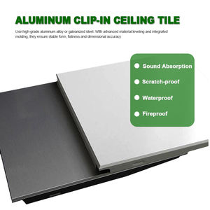 Controsoffitto Moderno in Alluminio <span class=keywords><strong>60x60</strong></span> per Uffici e Hotel, Forma Quadrata, Impermeabile, Ignifugo, Controsoffitti Perforati Decorativi - Product Image 2