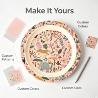 Juego de Vajilla de Melamina con Diseño de Animales, Estilo Nórdico, Personalizado, Colorido, Libre de BPA, para Niños - Venta al Por Mayor