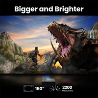 Projecteur de console de jeu intelligent 4K BenQ X500i à courte focale, temps de réponse de 4 ms, mode jeu automatique, EARC, S/PDIF, UHD HDR, 2200 lumens