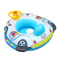 Siège flottant gonflable en PVC pour bébé, anti-chute, avec volant simulé, pour la natation des nourrissons, disponible en stock transfrontalier