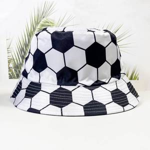 Nuevo Sombrero de Pescador de Terciopelo con Estampado Digital de Fútbol para Hombre y Mujer, Protección Solar Casual para Exteriores, Cuatro Estaciones, 100% - Product Image 3
