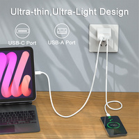 Chargeur rapide TKT 20W PD avec ports Type-C pour téléphone, adaptateur de charge rapide, stock d'usine disponible en gros, personnalisation prise en charge