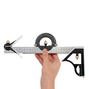 Penggaris sudut gabungan persegi Multi kombinasi 3 in 1, penggaris sudut dapat digerakkan 300mm - Product Image 1