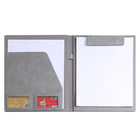 Porte-fichier multifonction A4 PU avec pince à plaque de stylo Usine Vente en gros Fournitures d'affaires personnalisées Couture Reliure Minutes Réunion