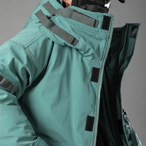 Giacca da uomo giacca da esterno spessa e calda giacca impermeabile giacca con cerniera nuova giacca invernale con cappuccio <span class=keywords><strong>senza</strong></span> <span class=keywords><strong>collo</strong></span> di pelliccia - Product Image 3