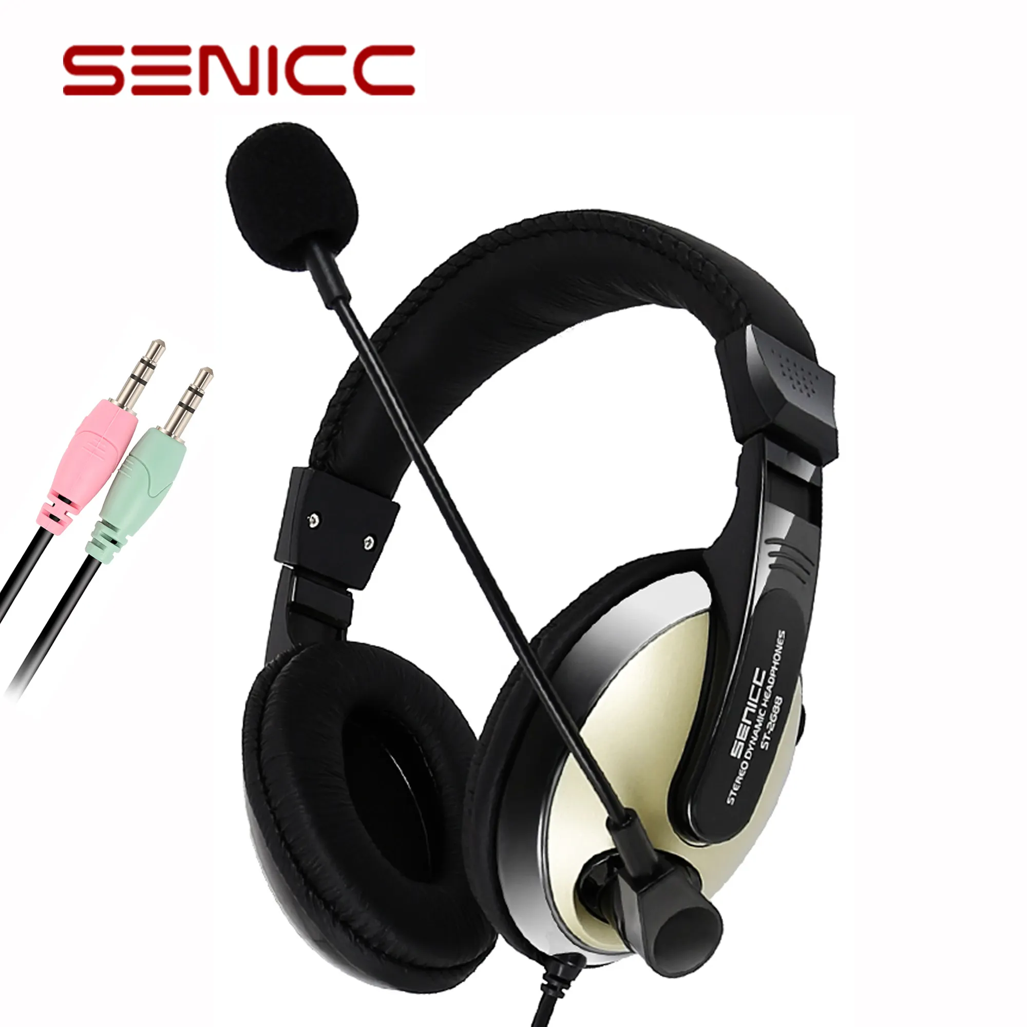 SOMIC ST-2688 PC gamer stereo headset office headsets with microphone best price auodio PC computer headphones for XBOX ONE